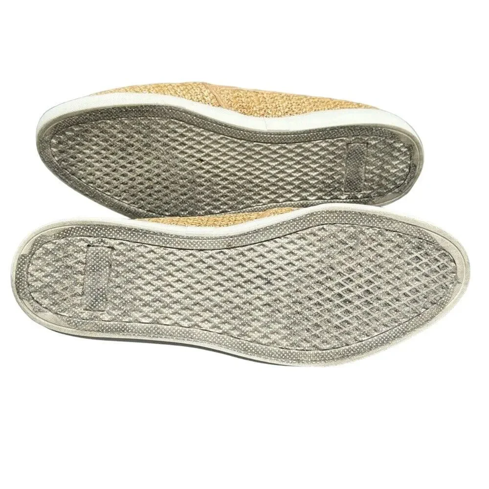 Restricted Valley Girl Sneakers Tan Woven Summer Vacation Women's Size 8.5‎ EUC